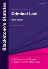Blackstone's Statutes on Criminal Law - DYSON,  Matthew (Professor at the Faculty of Law, University of Oxford and Fellow of Corpus Christi College, Oxford) - 9780192858597