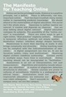 The Manifesto for Teaching Online - Sian Bayne ; Peter Evans ; Rory Ewins ; Jeremy Knox ; James Lamb - 9780262361071