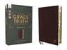 NASB, The Grace and Truth Study Bible (Trustworthy and Practical Insights), Large Print, Leathersoft, Maroon, Red Letter, 1995 Text, Thumb Indexed, Comfort Print - R. Albert Mohler Jr - 9780310088448
