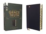 NASB, The Grace and Truth Study Bible (Trustworthy and Practical Insights), Leathersoft, Navy, Red Letter, 1995 Text, Thumb Indexed, Comfort Print - R. Albert Mohler Jr - 9780310447696