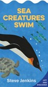 Sea Creatures Swim Shaped Board Book with Lift-the-Flaps - Steve Jenkins - 9780358040569