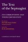 The Text of the Septuagint - Peter Walters - 9780521102933