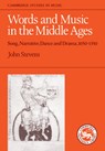Words and Music in the Middle Ages - John Stevens - 9780521339049