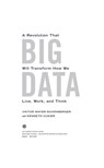 Big Data - Viktor Mayer-Schönberger ; Kenneth Cukier - 9780544002937