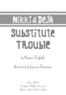 Nikki and Deja: Substitute Trouble - Karen English - 9780544035560