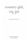 Country Girl, City Girl - Lisa Jahn-Clough - 9780547347868