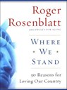 Where We Stand - Roger Rosenblatt - 9780547678542