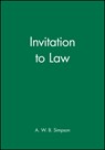 Invitation to Law - A. W. B. Simpson - 9780631145387