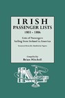Irish Passenger Lists, 1803-1806 - Brian Mitchell - 9780806314587