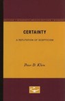 Certainty - Peter D. Klein - 9780816609987