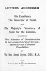 Letters.regarding the Absence of Considertion in Our Present Form of Government for Our Coloured Population (1906) Book 2 - BAYNES,  Joseph ; Lambert, John - 9780869808788