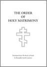 The Order of Holy Matrimony - Laurence Campbell - 9780884652083