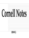 Cornell Notes - RWG - 9781087807072