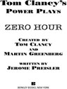 Zero Hour - Tom Clancy ; Martin H. Greenberg ; Jerome Preisler - 9781101002537