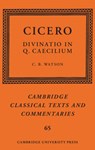 Cicero: Divinatio in Q. Caecilium - C. B. (University of Oklahoma) Watson - 9781108844079