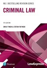 Law Express Revision Guide: Criminal Law - Stefan Fafinski ; Emily Finch - 9781292439181