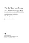 The Best American Science And Nature Writing 2019 - Sy Montgomery ; Jaime Green - 9781328519016
