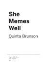 She Memes Well - Quinta Brunson - 9781328637079