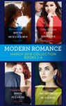 Modern Romance Collection: March 2018 Books 1 - 4: Bound to the Sicilian's Bed (Conveniently Wed!) / A Deal for Her Innocence / Hired for Romano's Pleasure / His Mistress by Blackmail - Sharon Kendrick ; Cathy Williams ; Chantelle Shaw ; Maya Blake - 9781474083027