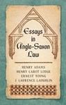 Essays in Anglo-Saxon Law (1876) - Henry Adams - 9781584774358