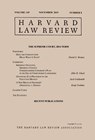 Harvard Law Review: Volume 129, Number 1 - November 2015 - Harvard Law Review - 9781610278263