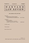 Harvard Law Review: Volume 125, Number 1 - November 2011 - Harvard Law Review - 9781610279659