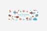 Sea Stamps: 25 Stamps + 2 Ink Pads -  - 9781616898946
