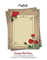 Vintage Red Roses Stationery Paper - Crafterly Paperie - 9781636571300