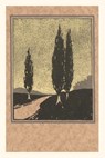 Vintage Journal Cypresses Woodcut - Found Image Press - 9781669503460