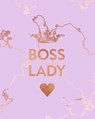 Boss Lady: Inspirational Quote Notebook, Beautiful Pink Marble and Rose Gold - 8 x 10, 120 College Ruled Pages - Blush Marble Notebooks - 9781705649367