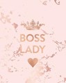 Boss Lady: Inspirational Quote Notebook, Trendy Pink Marble and Rose Gold - 8 x 10, 120 Wide Ruled Pages - Blush Marble Notebooks - 9781705969700