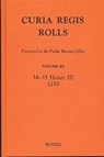 Curia Regis Rolls preserved in the Public Record Office XX [34-35 Henry III] [1250] - CROOK,  David (Contributor) - 9781843832478