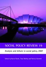 Social Policy Review 19 - Karen Clarke ; Tony Maltby ; Patricia Kennett - 9781861349415