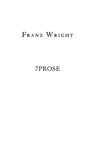 7Prose - Franz Wright - 9781934851173