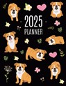 Bulldog Planner 2025: Beautiful Dog Organizer: January-December (12 Months) Cute Agenda With Puppy, Butterflies & Flowers - Happy Oak Tree Press - 9781965994191