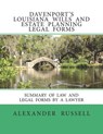 Davenport's Louisiana Wills And Estate Planning Legal Forms - Manfred Sternberg - 9781984246905