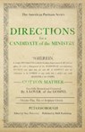 Directions for a Candidate of the Ministry - MATHER,  Cotton - 9781989174302