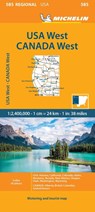 Western USA, Western Canada - Michelin Regional Map 585 -  - 9782067175259