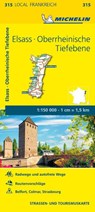 Michelin Localkarte Elsass Oberrheinische Tiefebene 1 : 150 000 (315) -  - 9782067210196
