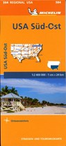 Michelin USA Süd-Ost. Straßen- und Tourismuskarte 1:2.400.000 -  - 9782067228580