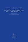 Deutsche Violintechnik im 17. Jh - Greta Moens-Haenen - 9783201018654