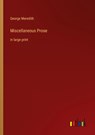 Miscellaneous Prose - George Meredith - 9783368331825