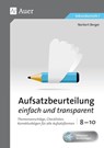 Aufsatzbeurteilung einfach und transparent 8-10 - Norbert Berger - 9783403070443