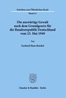 Die auswärtige Gewalt nach dem Grundgesetz für die Bundesrepublik Deutschland vom 23. Mai 1949. - Gerhard Hans Reichel - 9783428012251