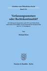Verfassungsumsturz oder Rechtskontinuität? - Michael Kirn - 9783428027361