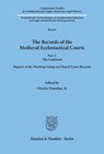 The Records of the Medieval Ecclesiastical Courts. - Jr. Donahue - 9783428066193