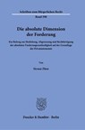 Die absolute Dimension der Forderung - Siyuan Zhou - 9783428193585