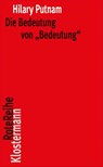 Die Bedeutung von "Bedeutung" - Hilary Putnam - 9783465045724