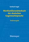 Wortfamilienworterbuch Der Deutschen Gegenwartssprache - Gerhard Augst - 9783484110069