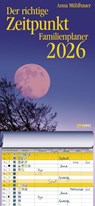 Der richtige Zeitpunkt Familienplaner 2026 - Monats-Wandkalender zum Aufhängen, mit Spiralbindung, 22,4 x 48,5 cm -  - 9783517103747